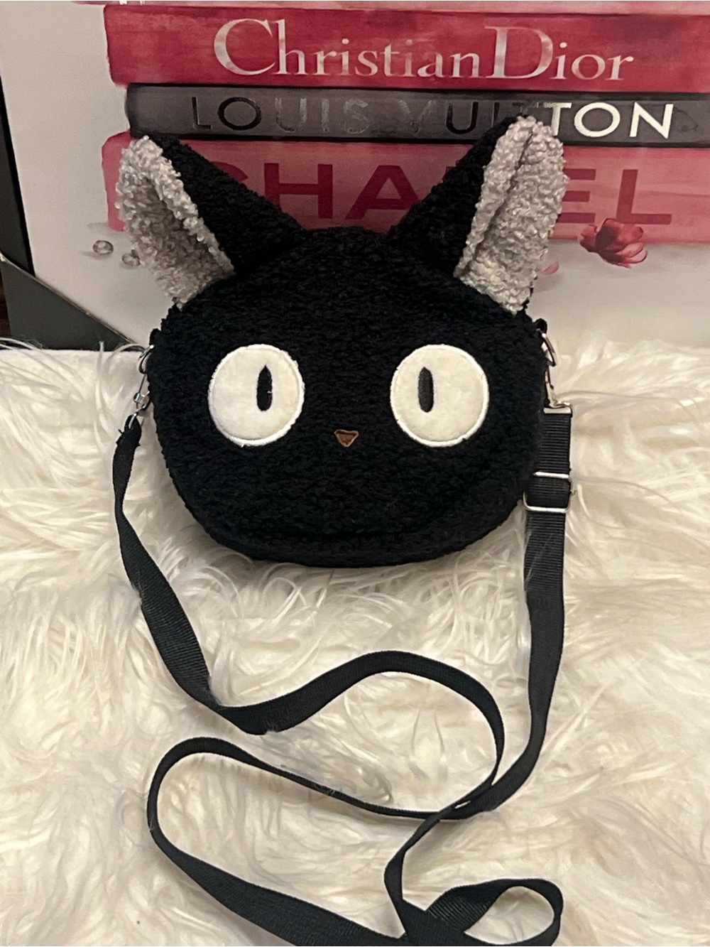 Cat Black and gay Cat with Contrast Ears crossbody  bag